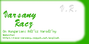 varsany racz business card